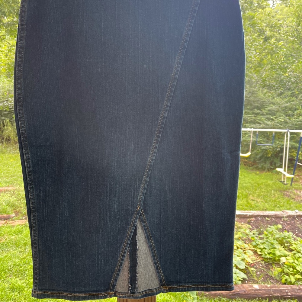 Du Jour midi denim skirt